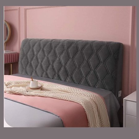 Harmaa 160cm Sametti Tupla Sängynpääty Päädyn Päällinen Tuplalle