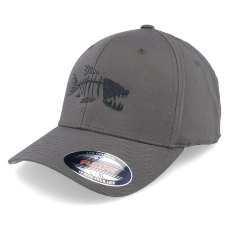Skillfish - Grey - flexfit - Cap - Fish Bones Dark Grey Flexfit - Hatstore
