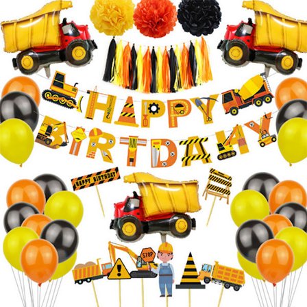 53 Pack Byggfödelsedagsfesttillbehör Dump Truck Party De