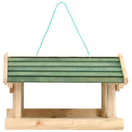 Vidaxl Fågelmatare Massivt Trä 35x29,5x21 Cm Brun