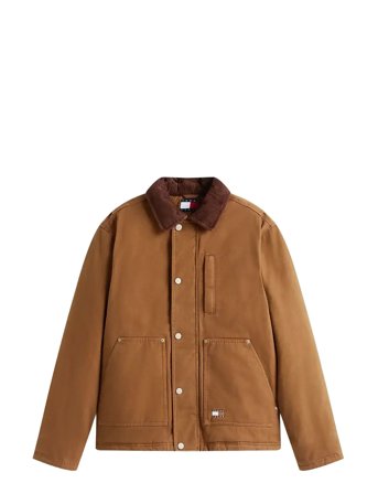 Tjm Twill Chore Jacket Ohut Takki Brown Tommy Jeans