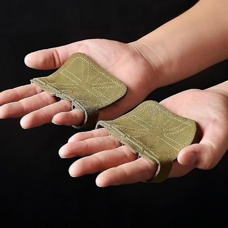 Læder træningshandsker til vægtløftning, håndbeskyttelse, dame, herre, fitness, sport, gymnastikgreb, pull ups, vægtløftningstræning, xl