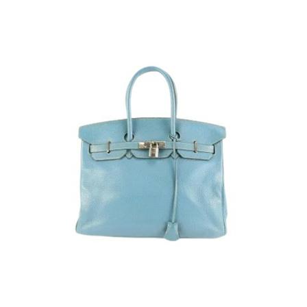 Hermès Vintage, Pre-owned Leather handbags Blauw, Dames, Maat:ONE Size