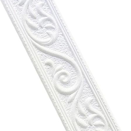 CDQ Tapetkant 3D Vandtæt Vægbeklædningslinje (Hvid, 230×6 cm)