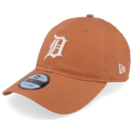 New Era - MLB Brun unconstructed Caps - Detroit Tigers League Essential 9TWENTY Burnt/Stone Dad Cap @ Hatstore