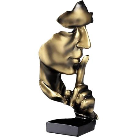 Stillhet er gull Skulptur Moderne Minimalistisk Abstrakt Håndverk