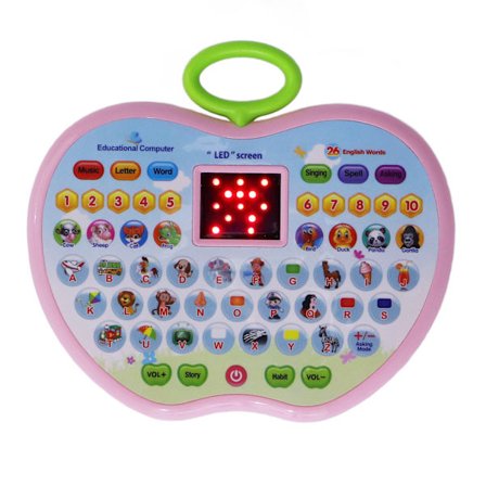Oppimistaulu Multifunction Kids Tablet LED-näytöllä vauvatyttöpojalle VarhaiskasvatusPink