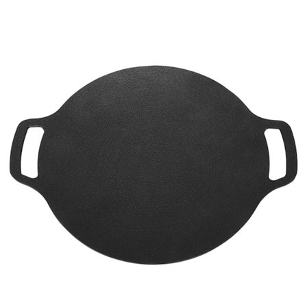 Korean Style BBQ Grill Pan Korean Round Griddle Non Stick 6 Layer Coating Round Griddle for Indoor Outdoor 36cm