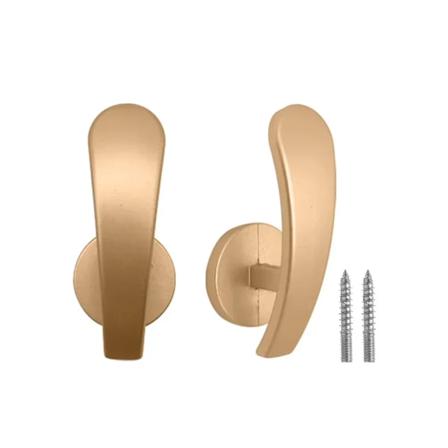1 Par Vintage Moderne Gardin Kroge Aluminium Legering Væghængt Hænger Praktisk Soveværelse Hængende Holder Hjem Decor Tilbehør B-Gold
