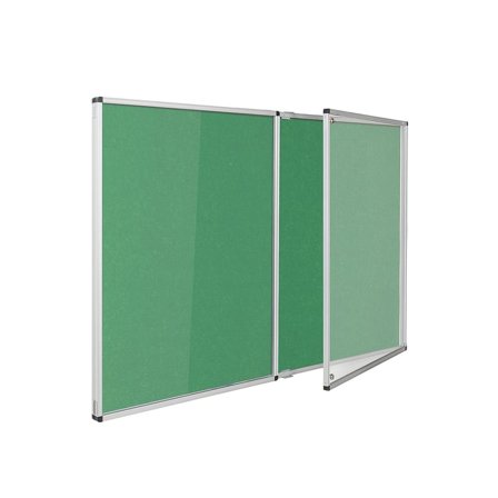 Fire-retardant tamperproof noticeboard, 1800x1200 mm, green