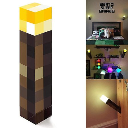 Minecraft Spel Fackla Lampa Led Nattlampa Usb Laddningsbar Hem Dekoration Presenter