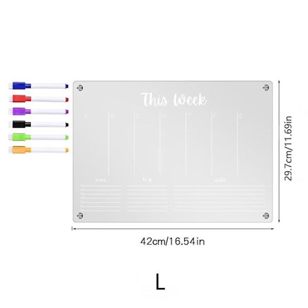 Magneettinen Viikkokalenteri Valkotaulu Jääkaapin Magneetti Päivittäinen Viesti Aikataulu Taulu