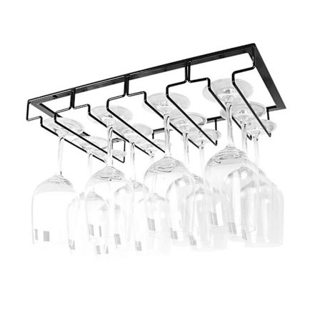 Hængende Vinglas Holder, Sort