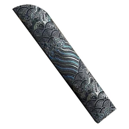 Viftedeksel med brodert mønster - Svart/turkis/gul