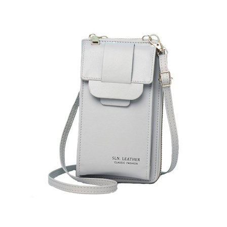 PU-läder Crossbody Telefonväska med Justerbar Axelrem