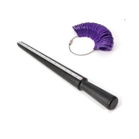 Muovinen sormuskokomitta korujen tekijöille, tarkka koon mittaus sormenmittaustikulla ja kevyt sormuskokomitta