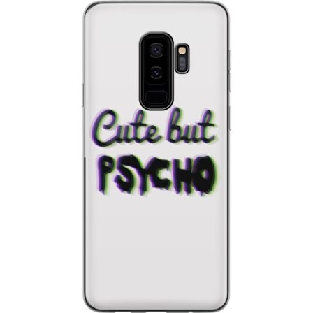 Kompatibel Mobilcover til Samsung Galaxy S9+ Rainbow-farvet legetøjsfigur med et glad ansigt og farverige cirkler i en legesyg studieillustration