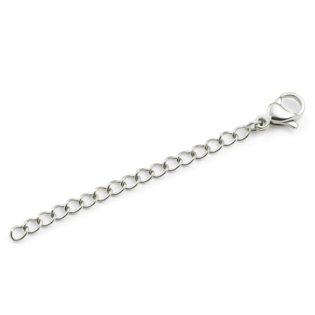 Rallonge de bracelet en acier inoxydable 304L argenté - 5 cm pour hommes - Bracelets en acier