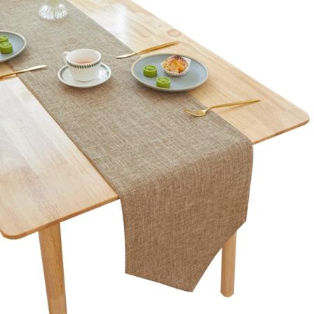 IC Løper Khaki Bordløper Lin Bordsløper for Fest Bryllup 30*180cm