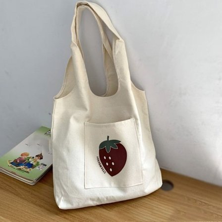 Indkøbstaske Tekstmønstertryk Beige Taske E E