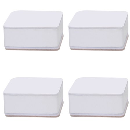 Möbelhöjare i kolstål, självhäftande möbellyft, halkfria, tysta sänglyftare med filtdyna för soffa, soffa, vit