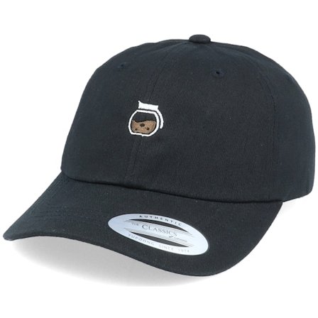 Iconic - Zwart unconstructed Cap - Coffee Pot Black Dad Cap @ Hatstore