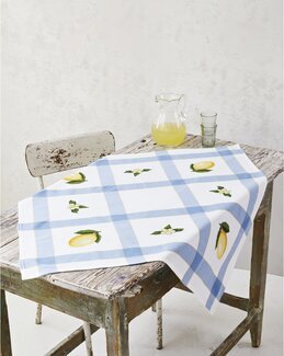 Broderikit Duk Citron & Blomster - Permin