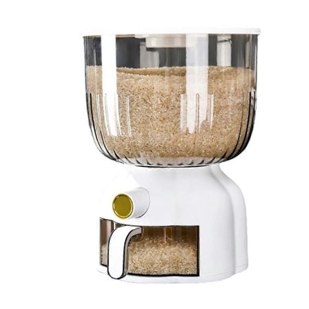 10KG Køkken Ris Spand Opbevaringsboks Korn Dispenser Fugtbestandig Korn Tørfoder Beholder