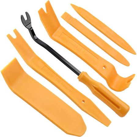 6 stk. Bilstoftrim Kiler, Dørtrim Aftageværktøj, Instrumentbræt Værktøjer, Au