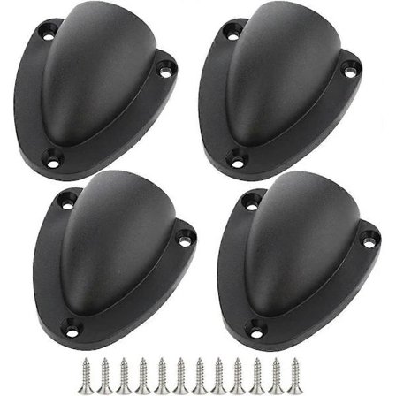 4 stk. Nylon 2,5 tommer Marine Gevind Kabel Ventilationsdæksel, Muslingeskal Ventil til Båd, Glat Kant Tykkelse 1/8 tomme, Gevind Ventilationsdæksel, 