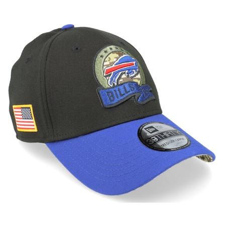 New Era - NFL Zwart flexfit Cap - Buffalo Bills M 39THIRTY NFL Salute To Service 22 Black/Royal Flexfit @ Hatstore
