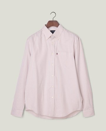 Lexington Casual randig flanellskjorta Button-Down, beige/vit