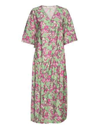 Alyssa V-Neck Dress Green NORR