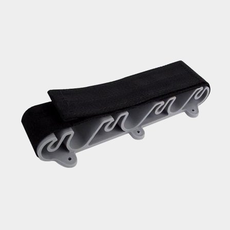 Vapateline veneelle (päällikiinnitettävä) Attwood Vertical Mount Rod Holder, 5 - 6 vavalle, muovi, musta / harmaa