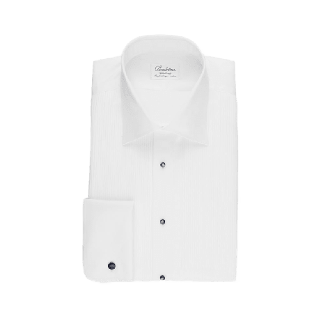 Stenströms White Fitted Body Tuxedo Shirt With Classic Collar Skjortor Herr Vit 45