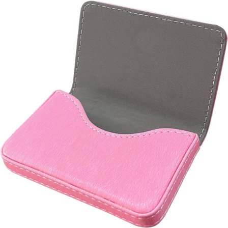 Visittkortetui i lær med magnetisk lås