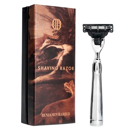Benjamin Barber Benjamin Barber Classic Shaving Razor Mach3 Chrome, Mænd, Barbering, Tilbehør