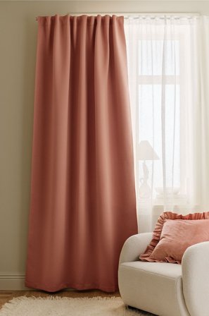 &Home - Mörkläggningsgardin Linnie 1-pack - Rosa - Mörkläggningsgardiner - 250 - Från Homeroom