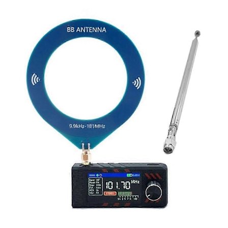 SI4732 0.5-108MHz Portabel Radio 1.9 tums IPS Skärm Fick Mini Radio