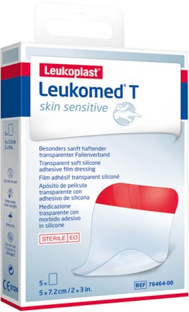 Leukomed T Filmforbinding T 5 x 72cm Latexfri Steril 5 stk., Medicin & Pleje, Sårpleje, Forbinding