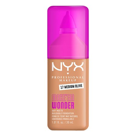 NYX PROFESSIONAL MAKEUP Make Em Wonder Foundation 17 Medium Olive, Makeup, Ansigt, Foundation