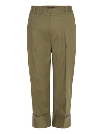 Lauren Women Double-Faced Stretch Cotton Ankle Pant Grön