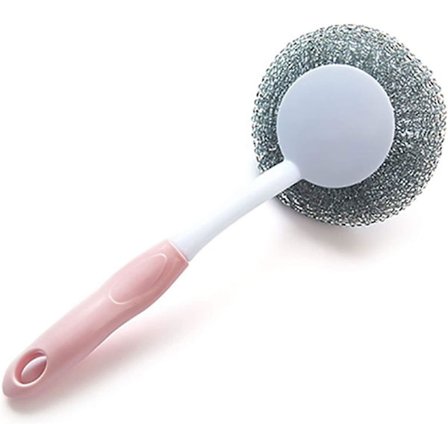 Rengöringsborste Trådsvamp - Kökskrubba Diskborste Gryta Rostfritt Stål Pan Clean Wire Ball Scrubber Metall Rengöringsborste Skål Kökstillbehör