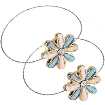 Magnetiske Gardinholdere Blå Hvid Blomst Holdere