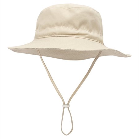 Baby solhat, 0-3 måneders baby solhat, baby solhat til piger, baby bucket hat, unisex, hovedomkreds 44-46 cm, Beige