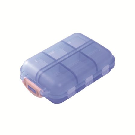 2ST 12 Grid Pills Box Daily Pill Case PEACOCK BLUE - on stock