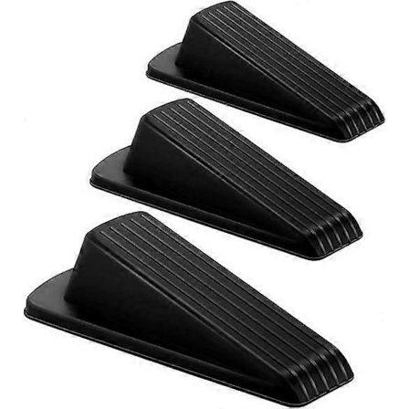 Dörrstopp för dörrbotten på golv, gummikil (3-pack)