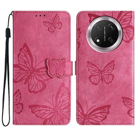 Telefonfodral för Honor X9c 5G/Magic7 Lite 5G/X60 Pro 5G Fjärilsdesign Flip Plånbok Läderfodral Ski