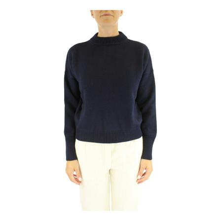 Roberto Collina, Round-neck Knitwear Blauw, Dames, Maat:L