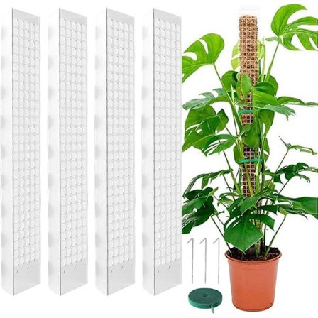 Monstera-tuki, 61 cm 4 kpl Sphagnum-tuki, tarranauhalla ja piikeillä Sisäkasvituki, Monstera, kasvituki kiipeilykasveille Monstera Support f_MGF